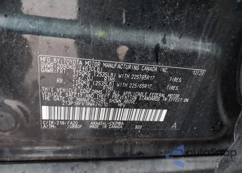 2024 Toyota Rav4 Xle from USA, damaged, VIN 2T3P1RFV1RW424010